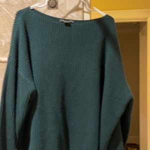 French connection green cotton sweater size l